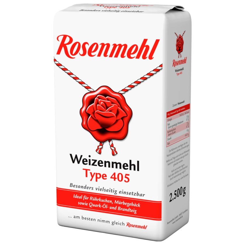 Rosenmehl Weizenmehl Type 405 2,5kg